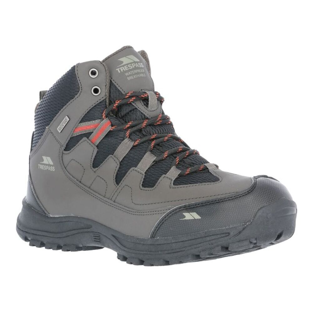 Trespass Mens Finley Waterproof Walking Boots / Coffee